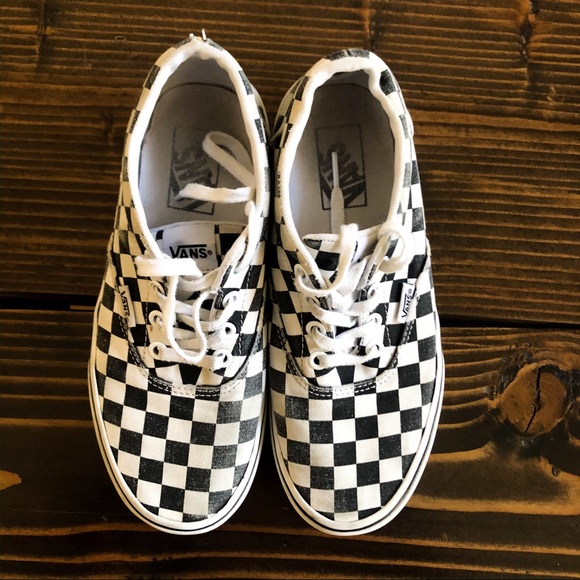 distressed checkered vans